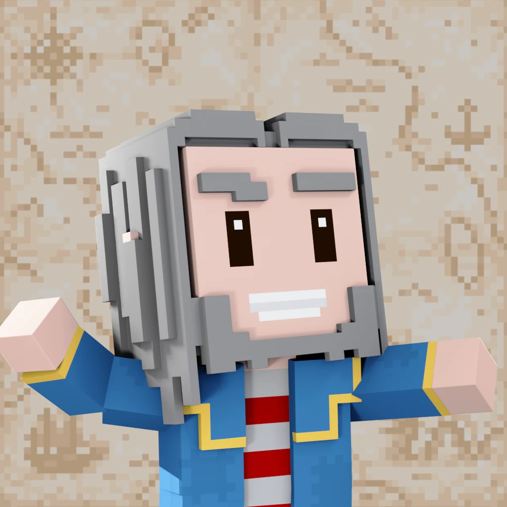 Pirate #1058 voxel render