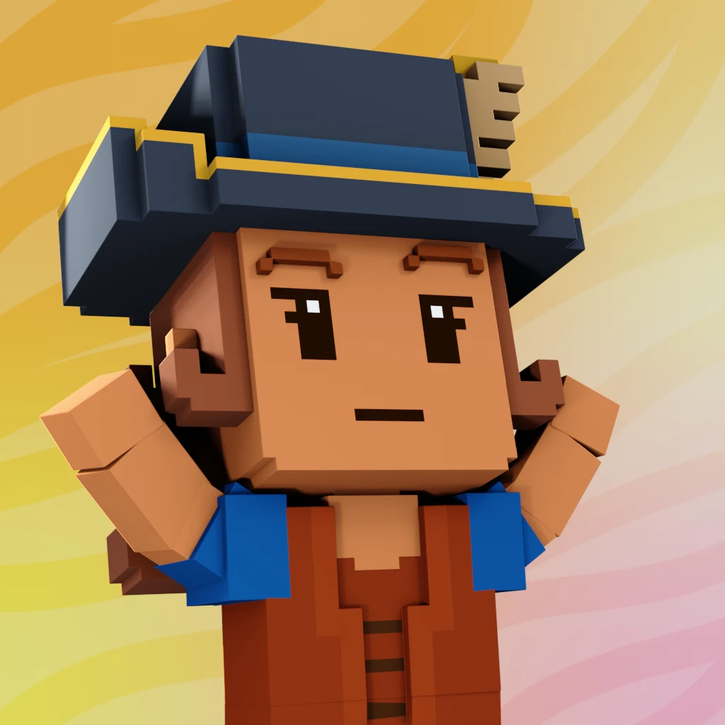 Pirate #1129 voxel render