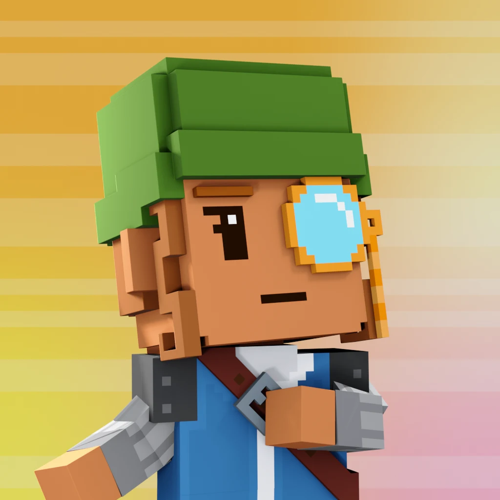 Pirate #1159 voxel render