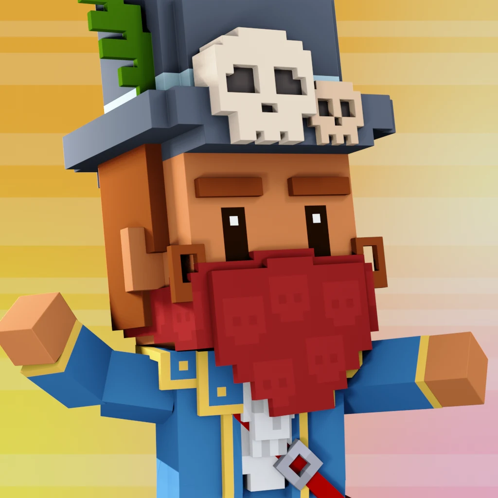 Pirate #1176 voxel render