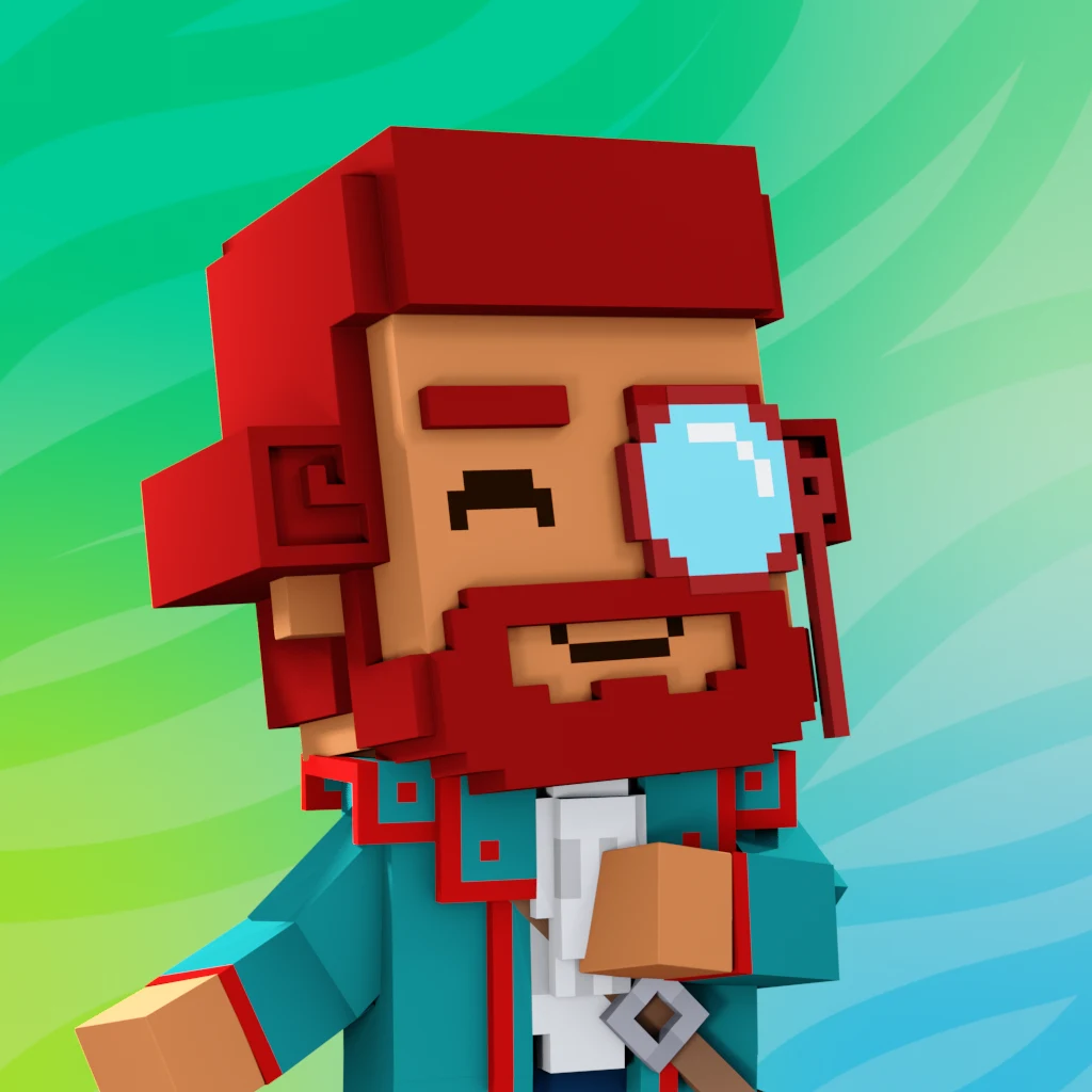 Pirate #1177 voxel render