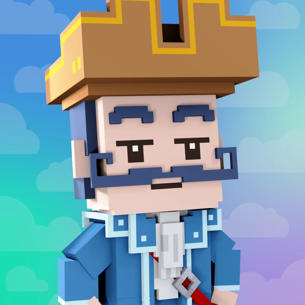 Pirate #1184 voxel render