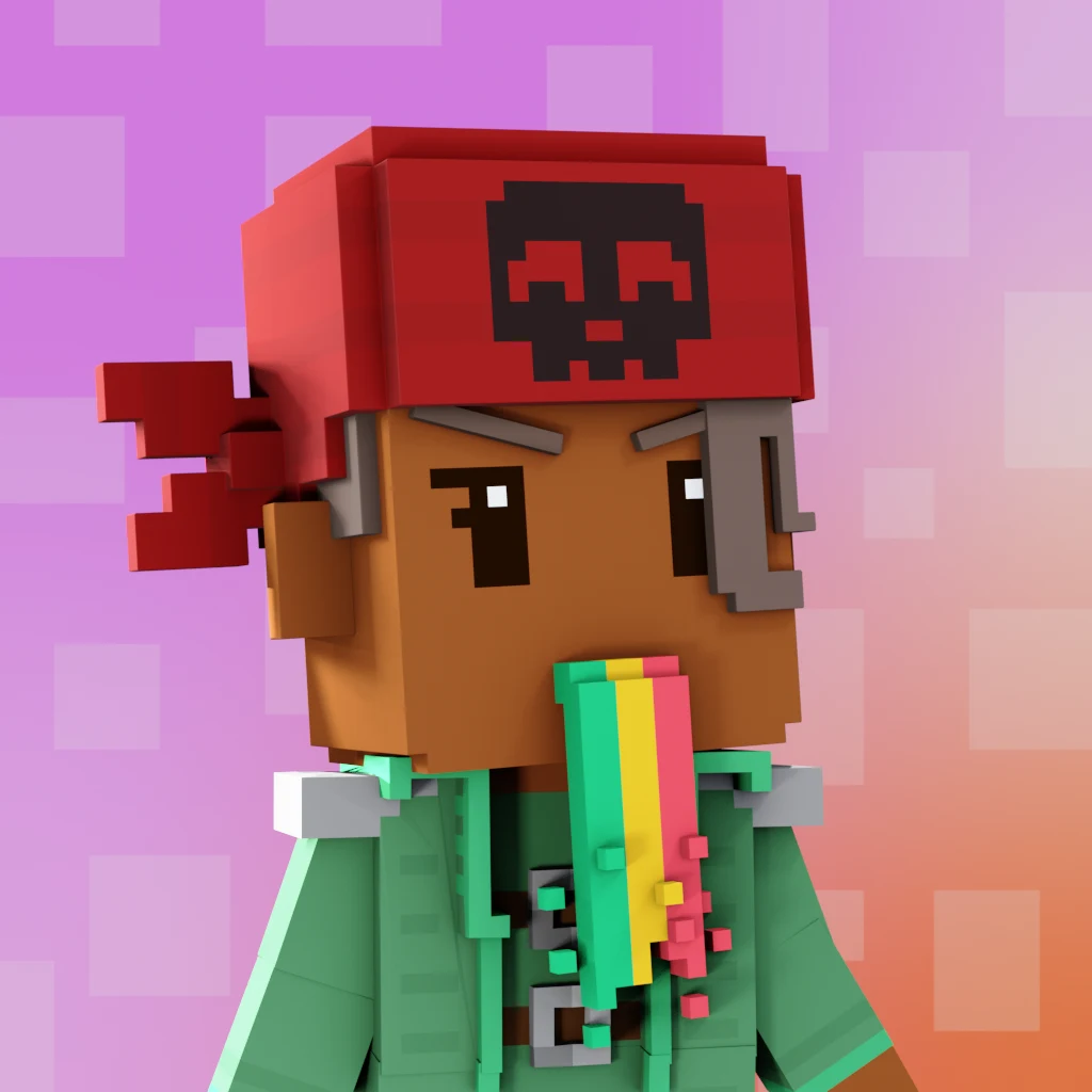 Pirate #1187 voxel render