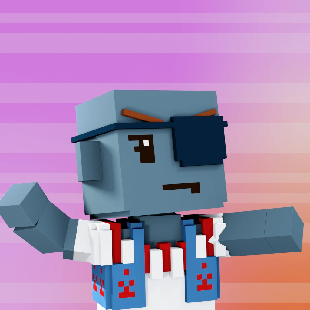 Pirate #1258 voxel render