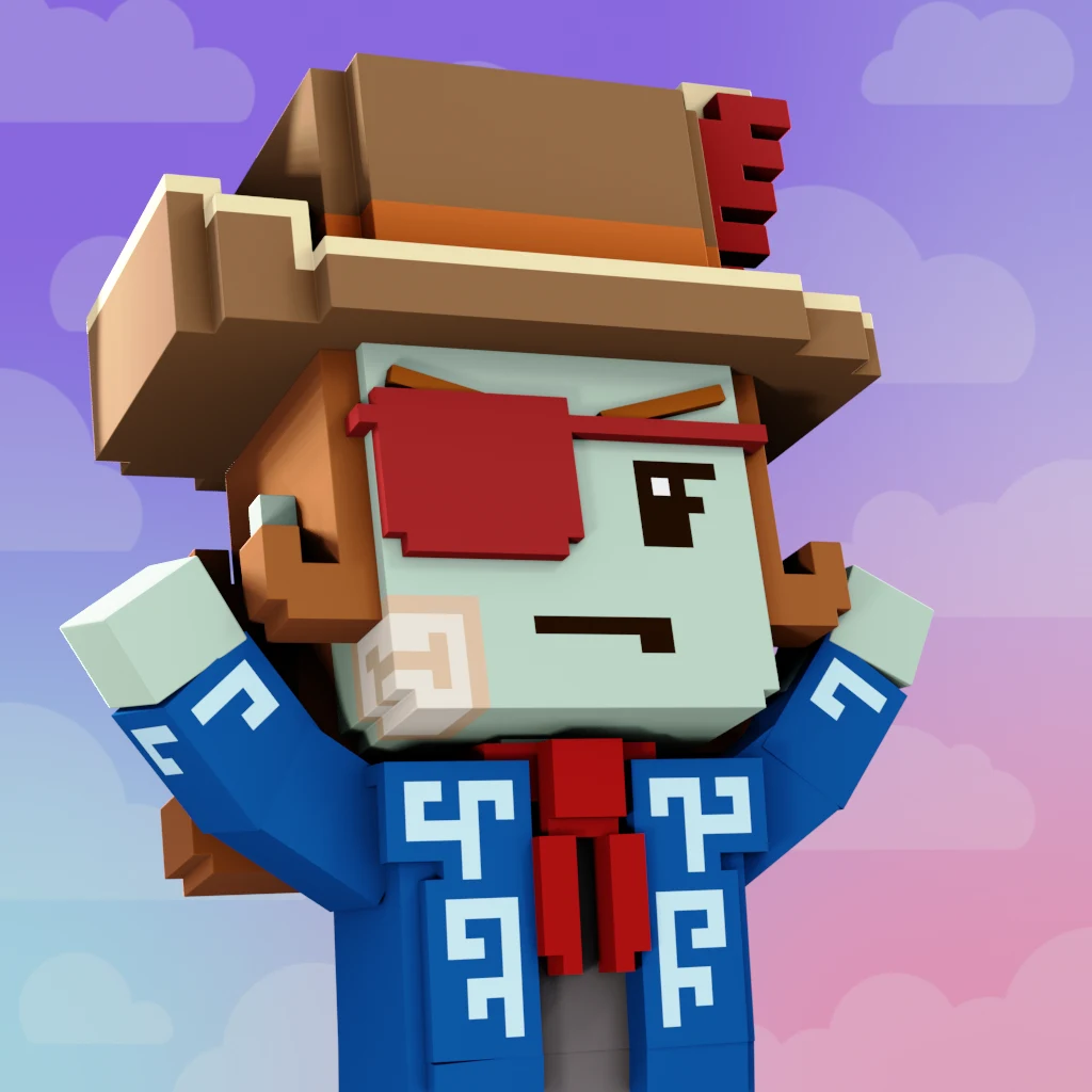 Pirate #1292 voxel render