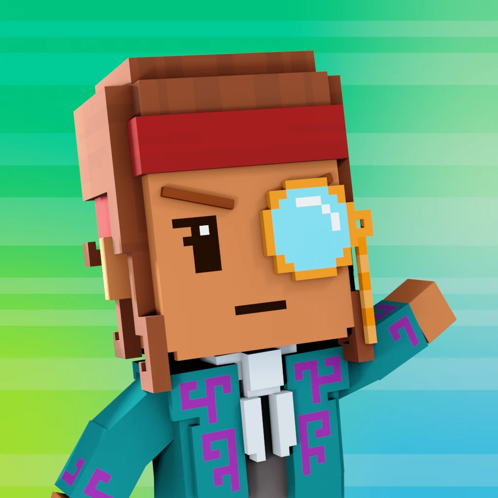 Pirate #1295 voxel render