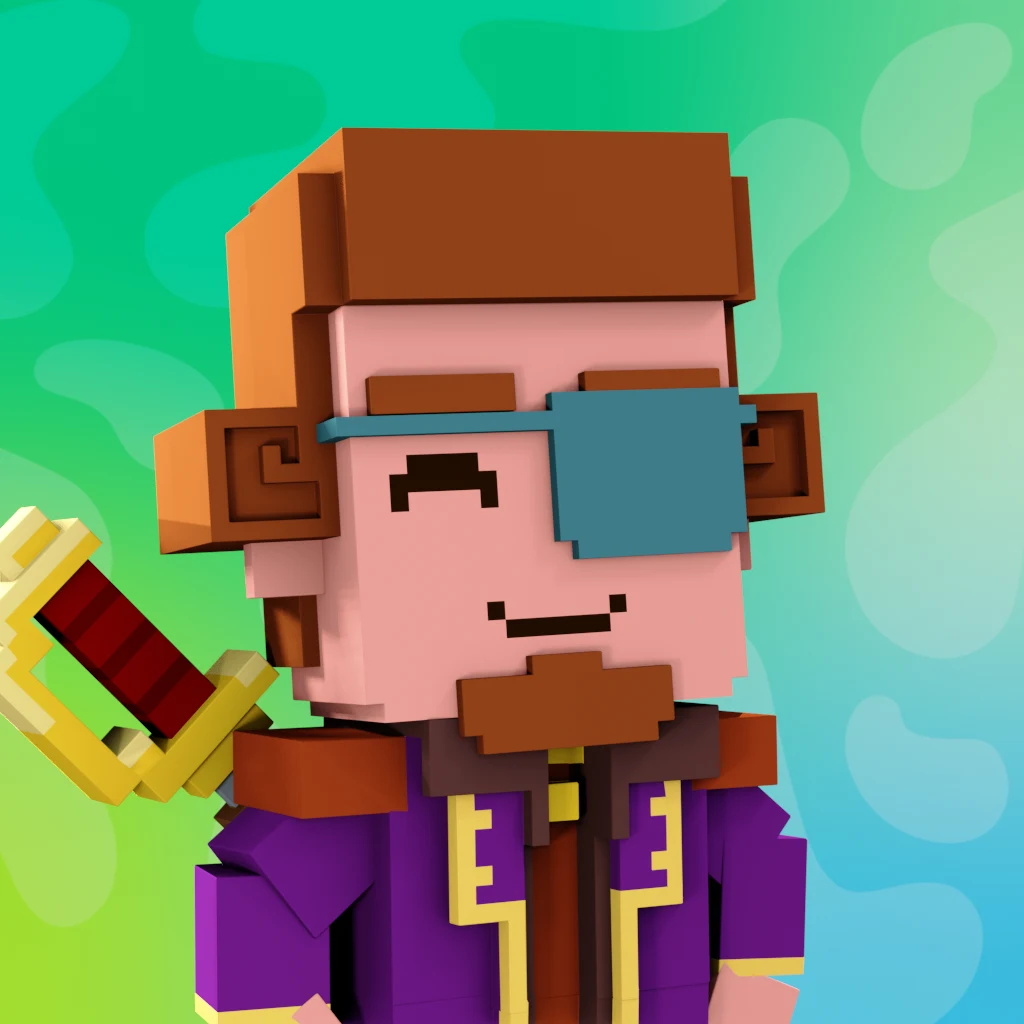Pirate #1322 voxel render