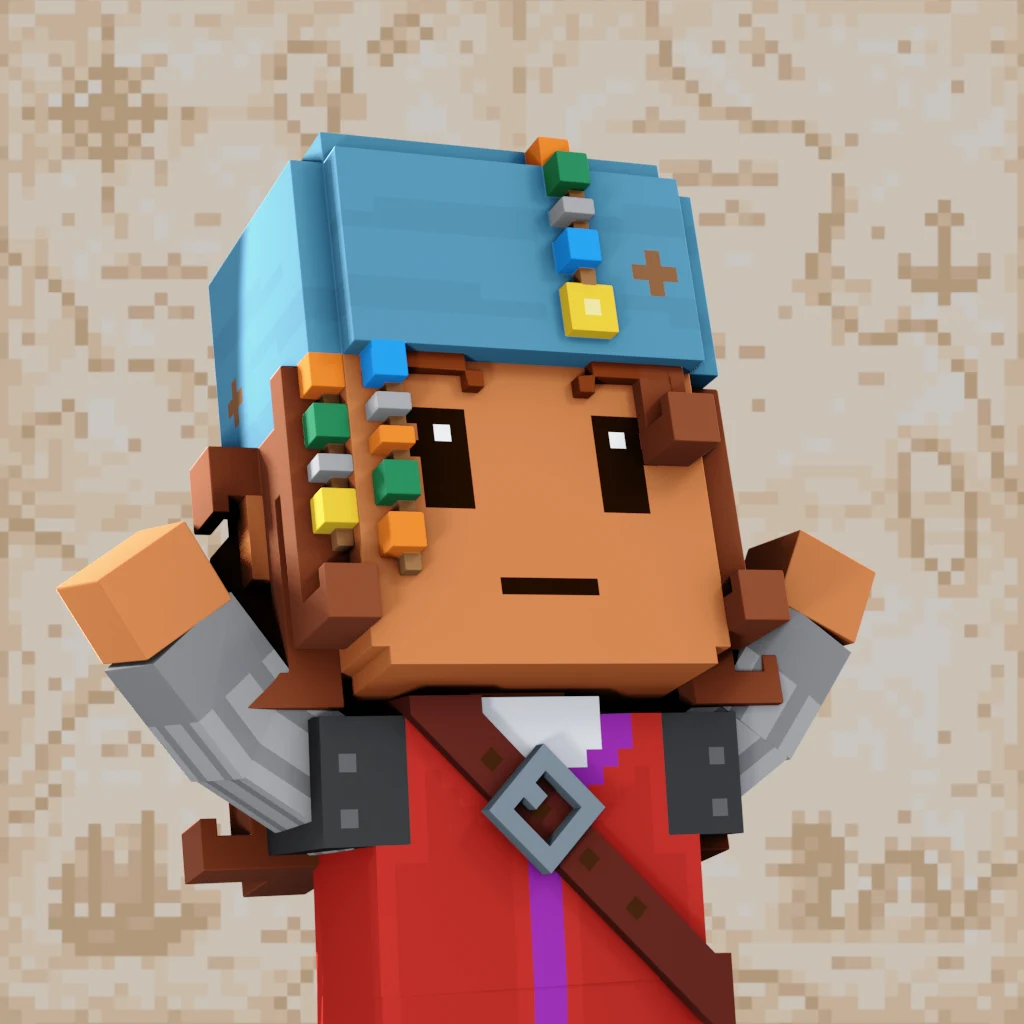 Pirate #1332 voxel render