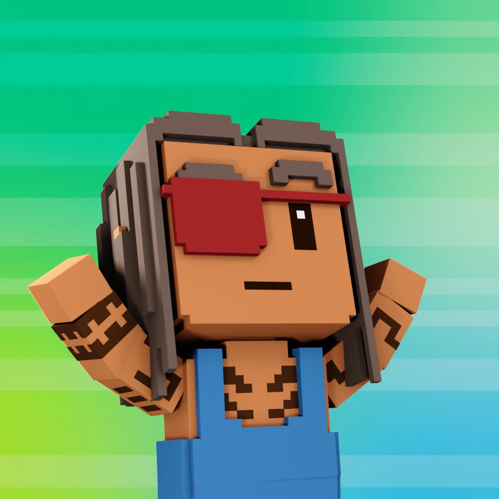 Pirate #1340 voxel render