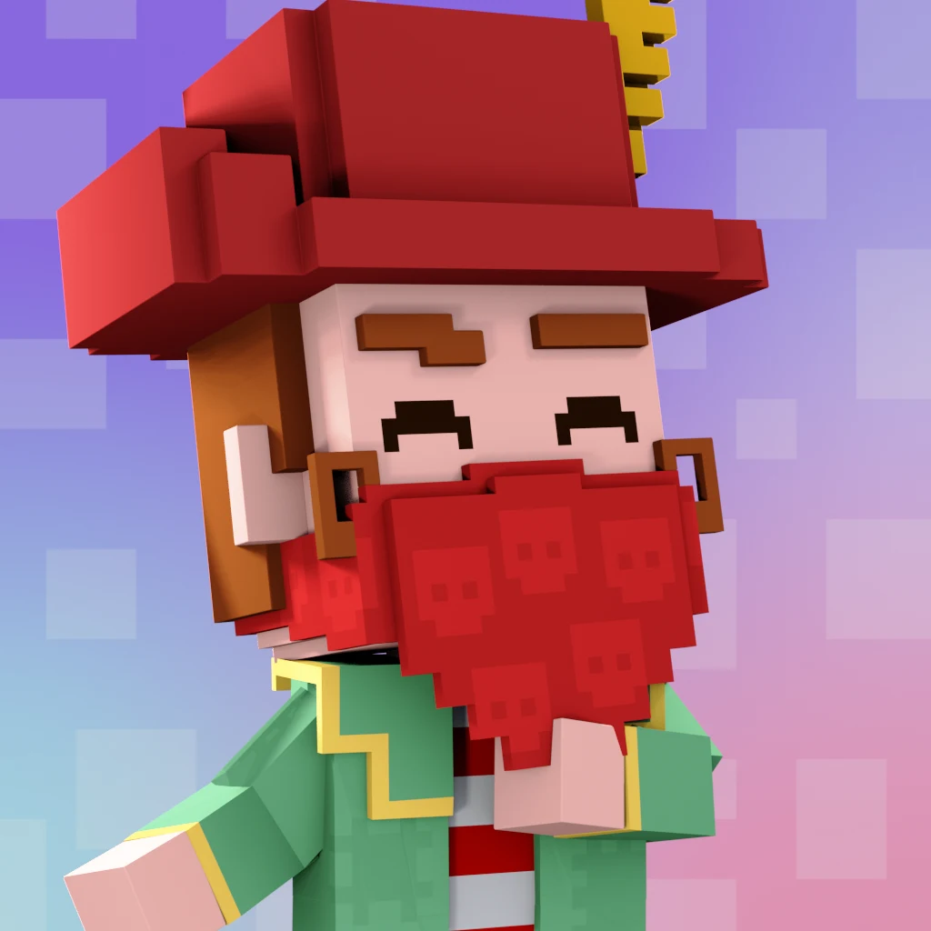 Pirate #1368 voxel render