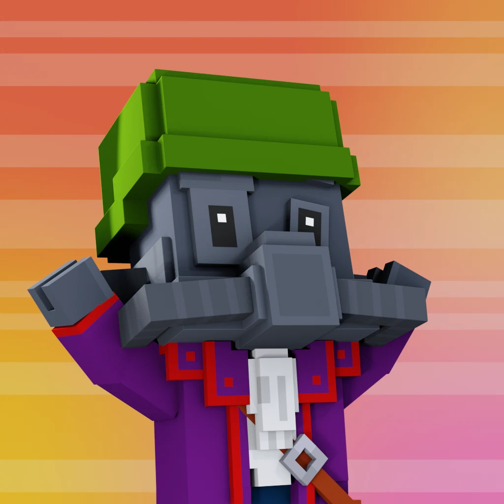 Pirate #1378 voxel render