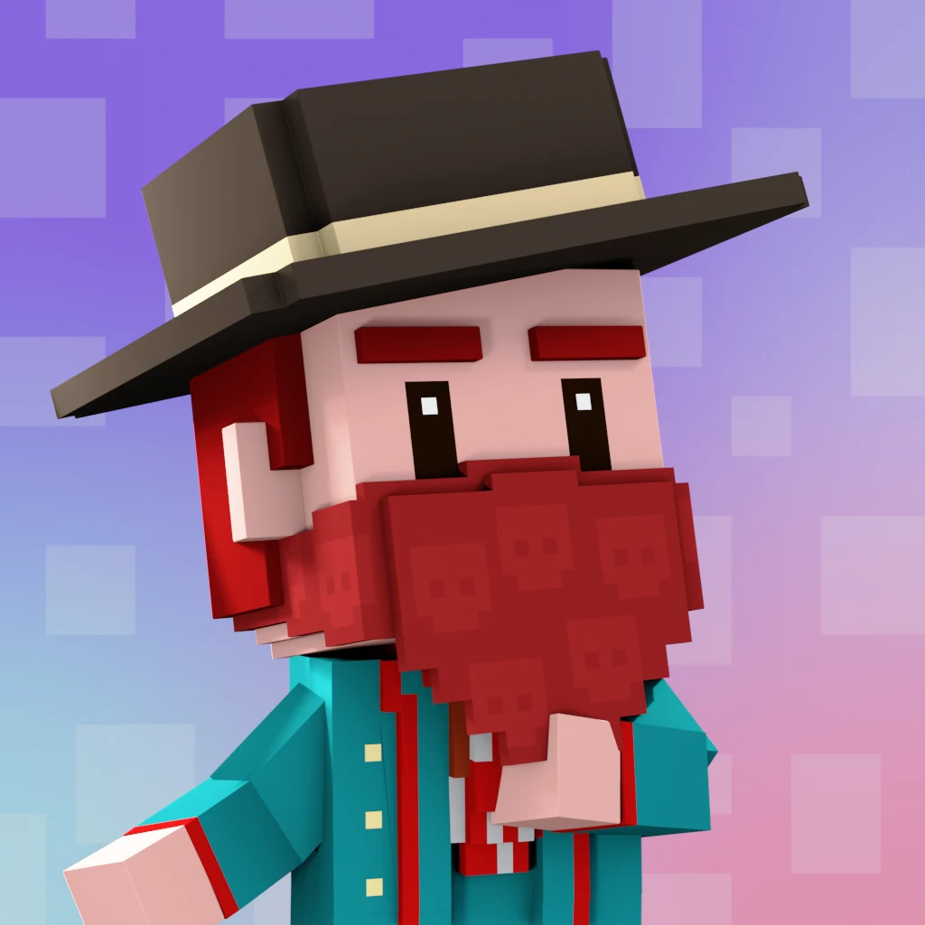 Pirate #1384 voxel render