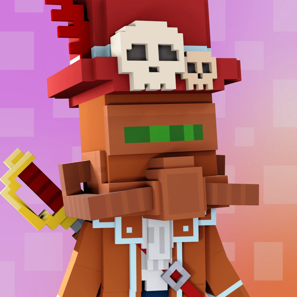 Pirate #1389 voxel render