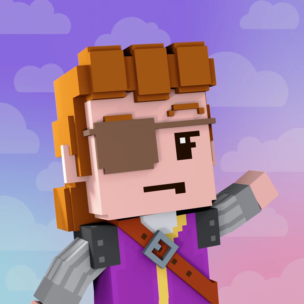 Pirate #1464 voxel render