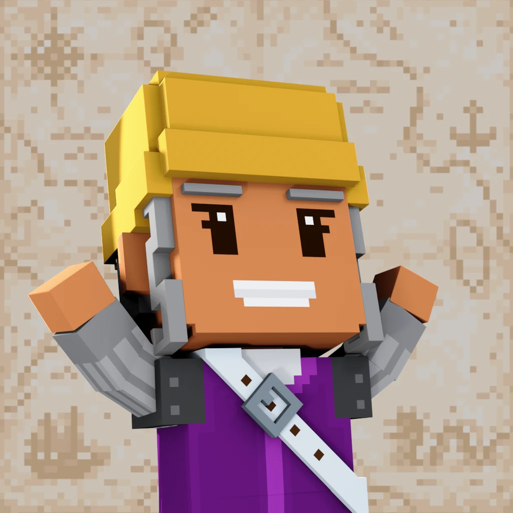 Pirate #1496 voxel render