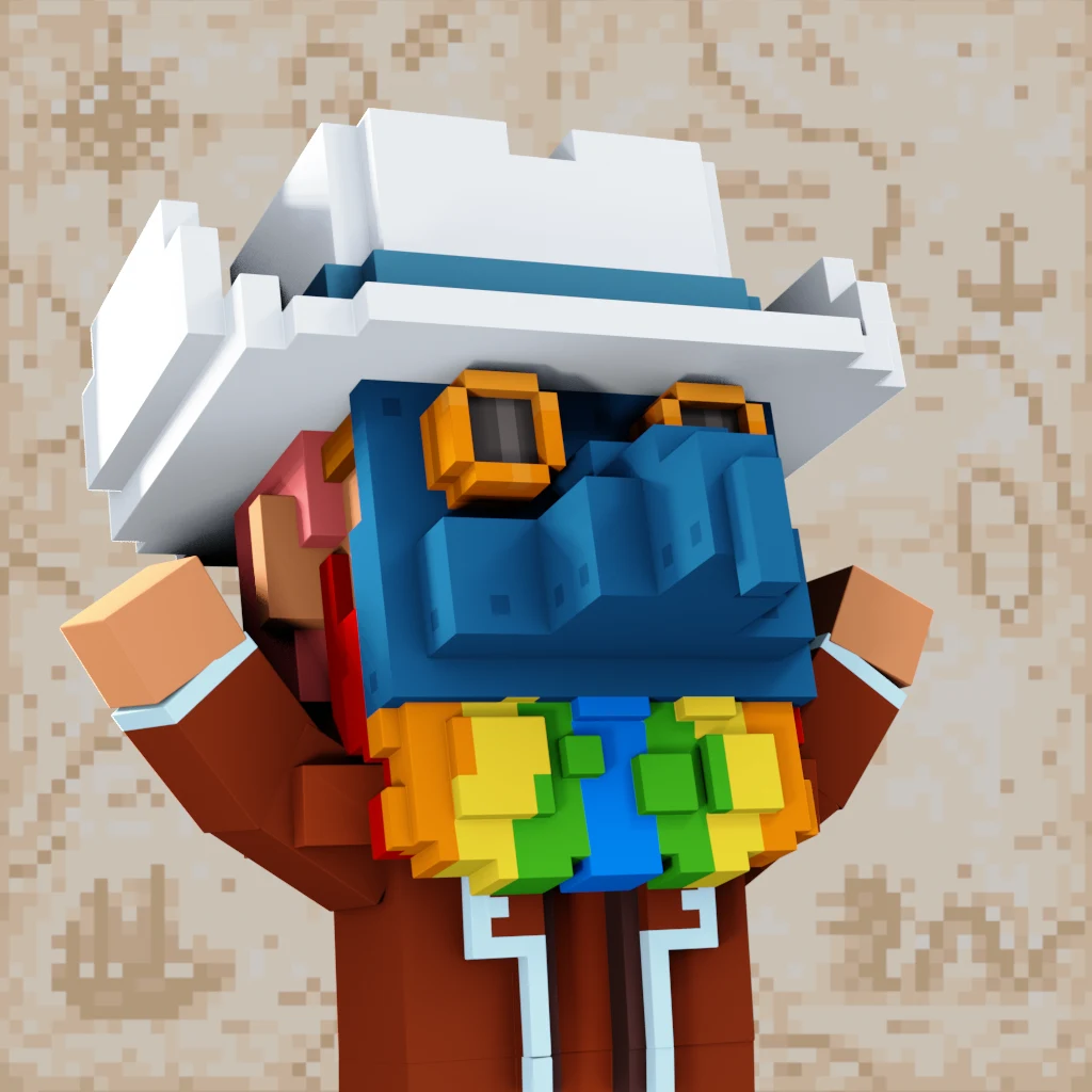 Pirate #1526 voxel render