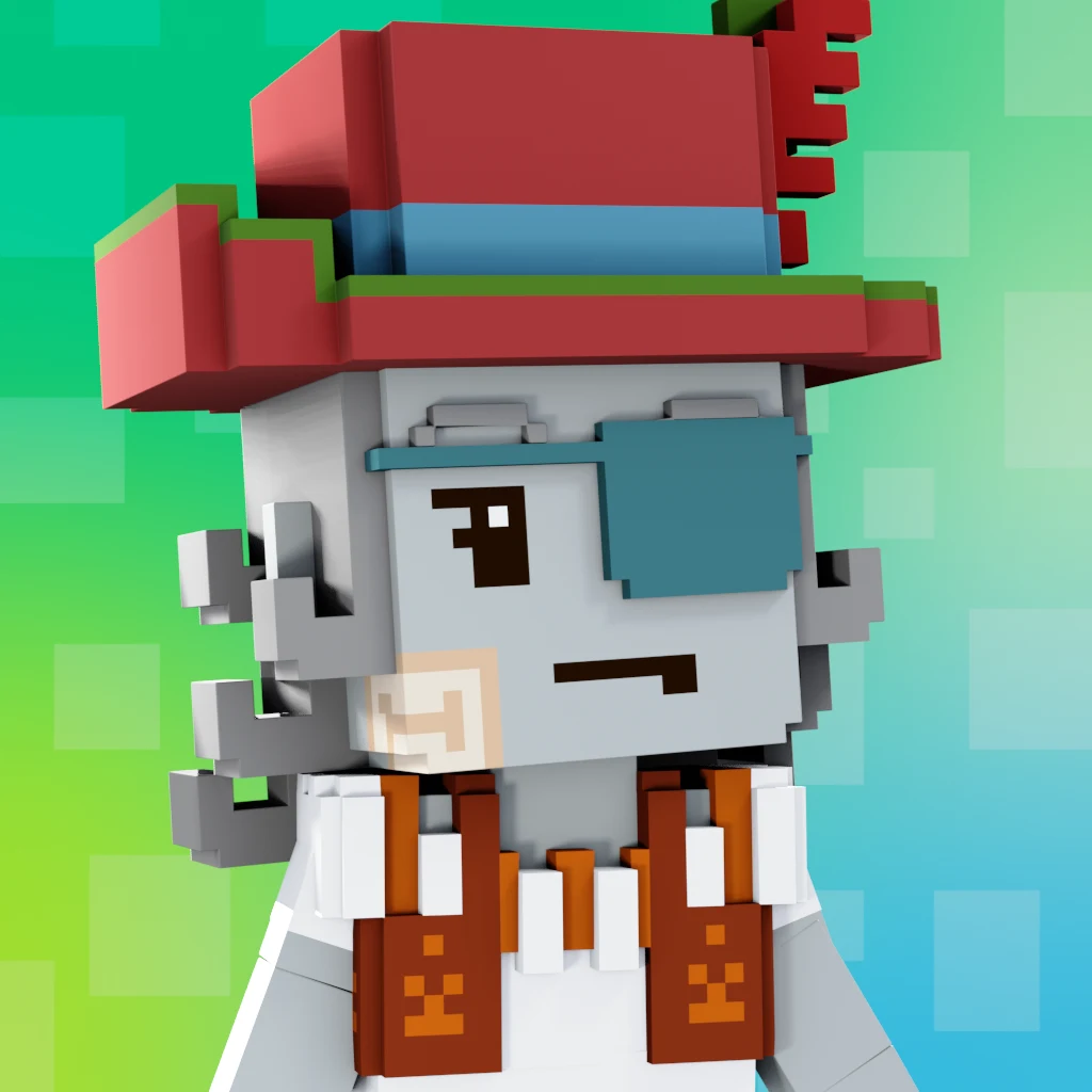 Pirate #1577 voxel render