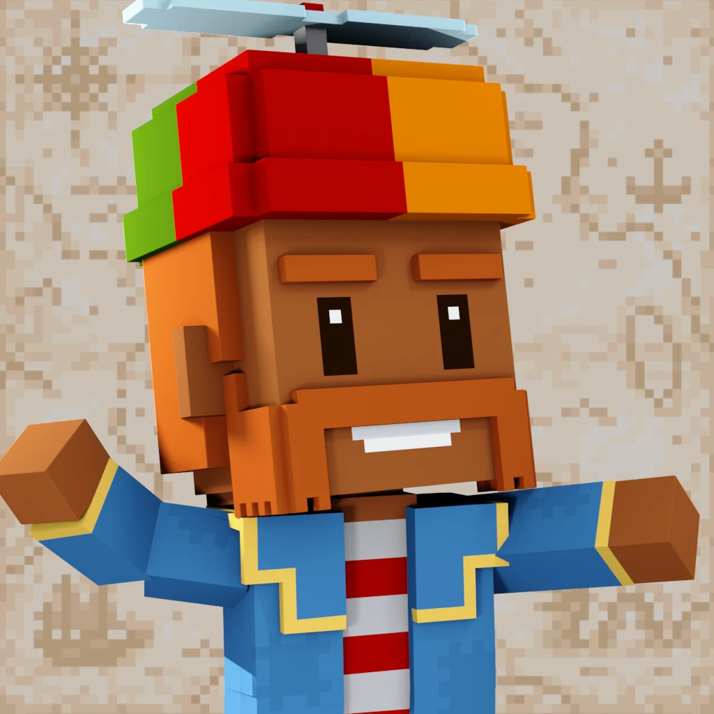Pirate #1582 voxel render