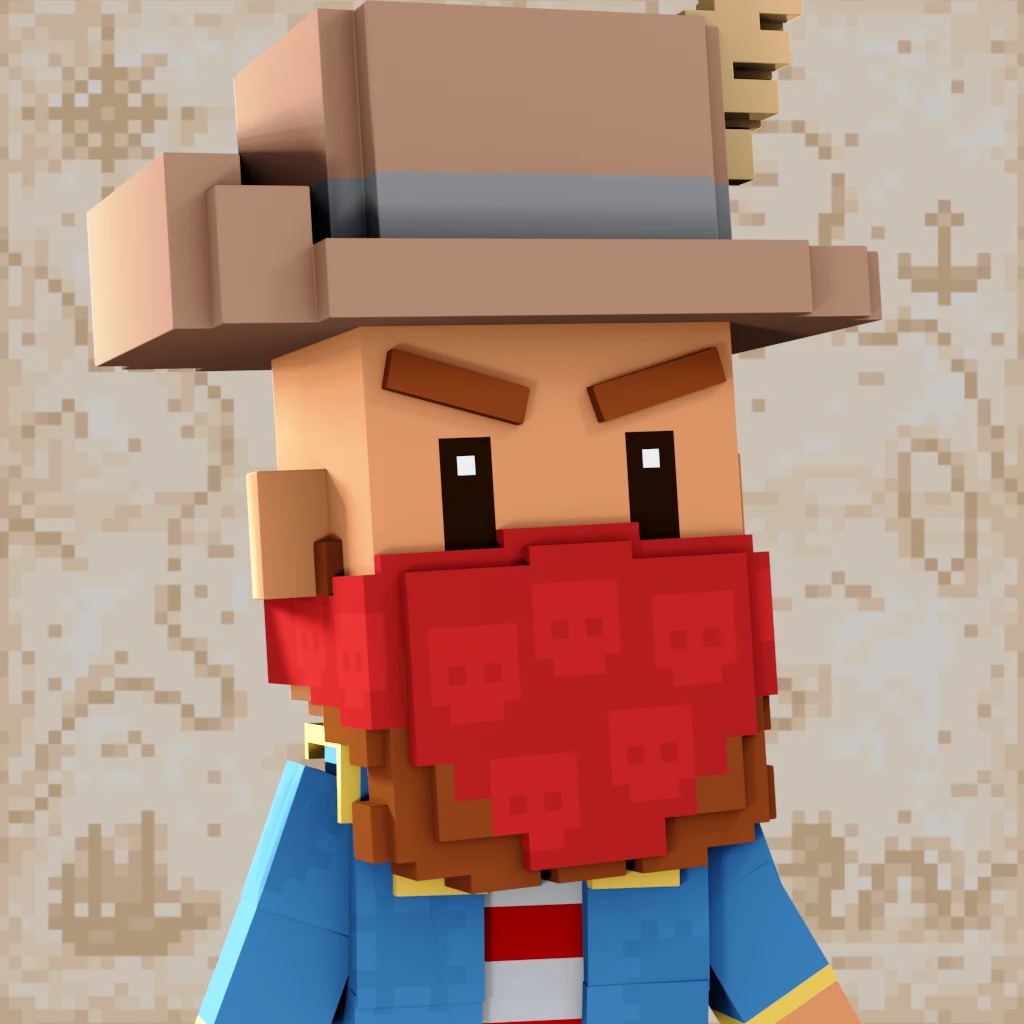 Pirate #1610 voxel render
