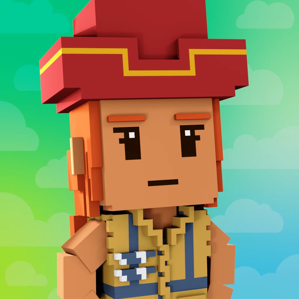 Pirate #1664 voxel render
