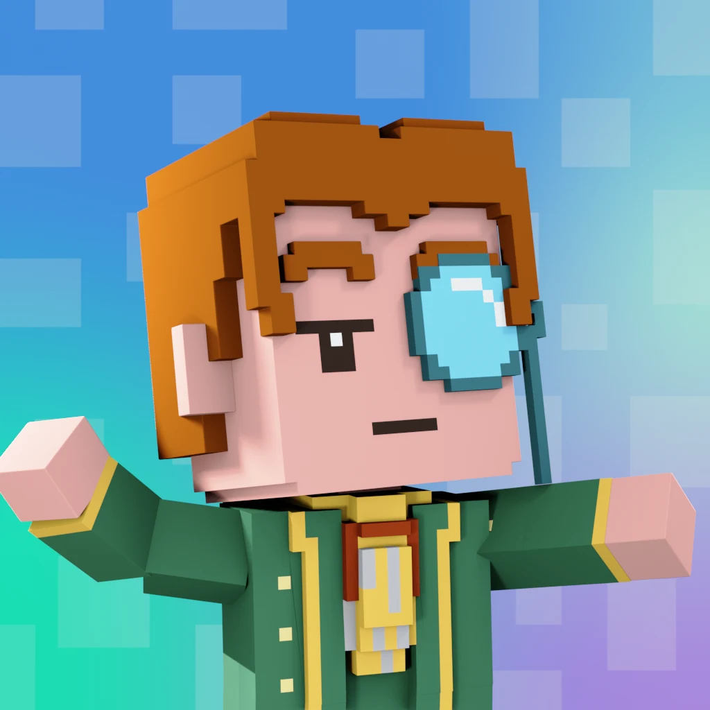 Pirate #1739 voxel render