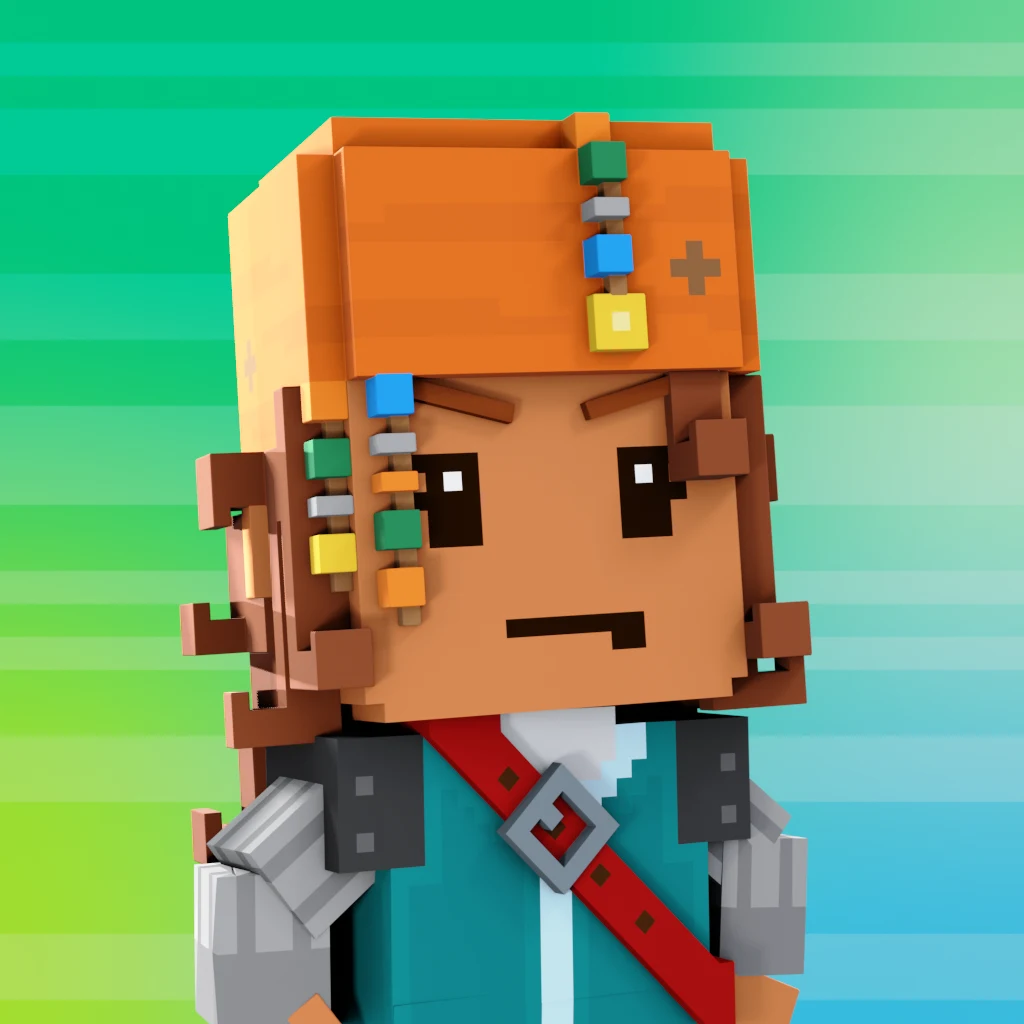 Pirate #1810 voxel render