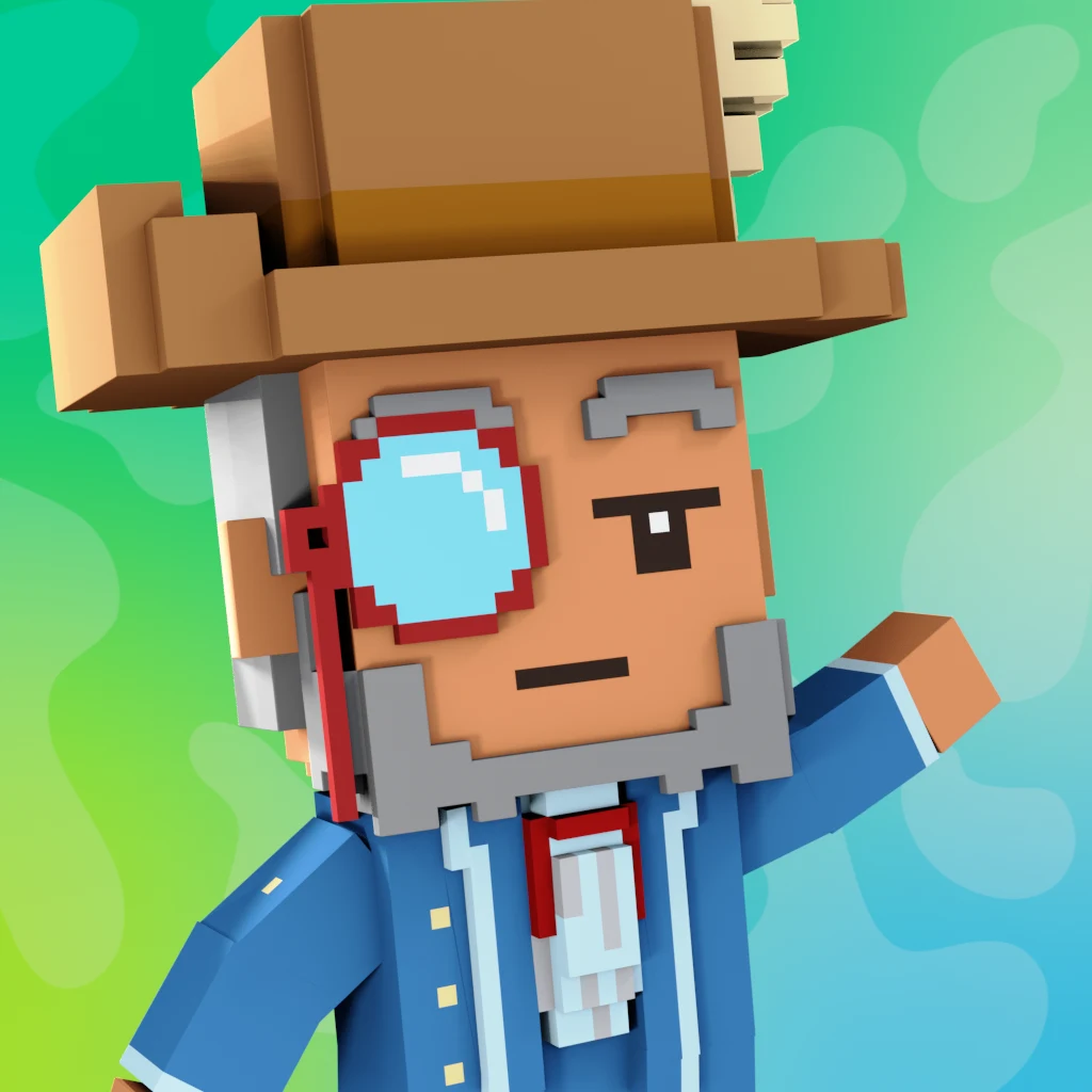 Pirate #1819 voxel render