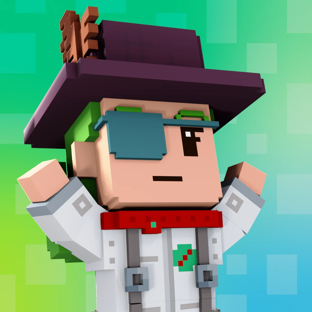 Pirate #1880 voxel render
