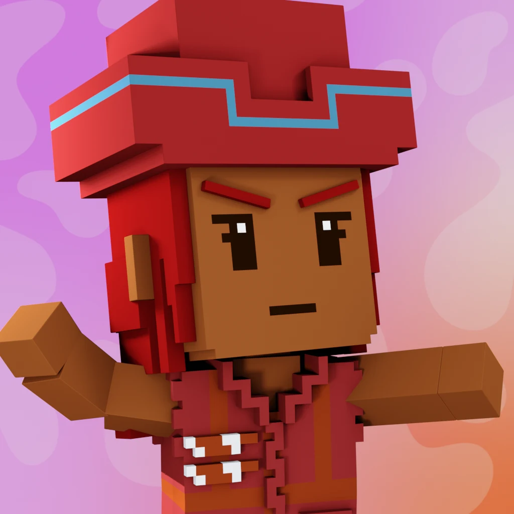 Pirate #1888 voxel render