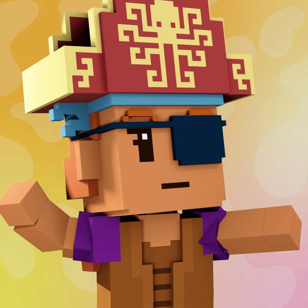 Pirate #1898 voxel render