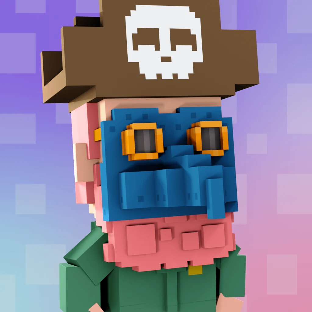 Pirate #1916 voxel render