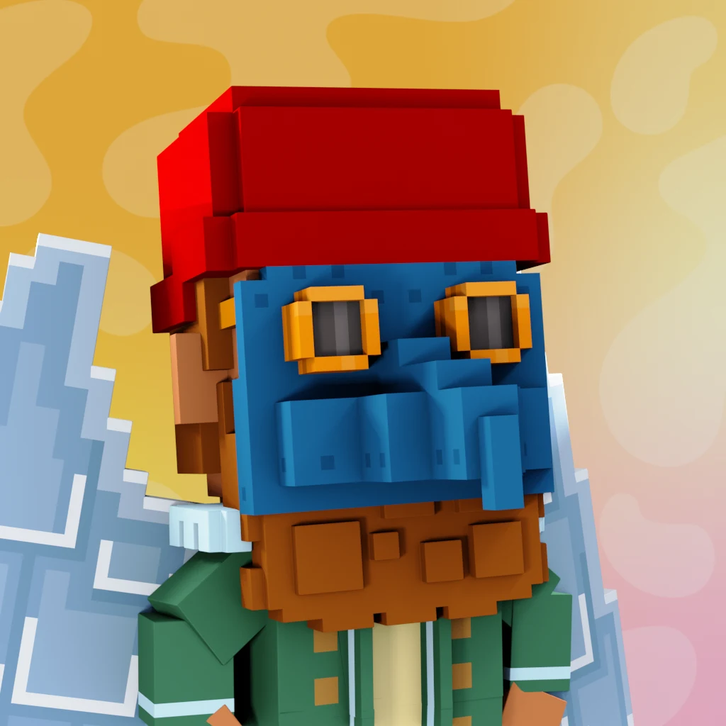 Pirate #1918 voxel render