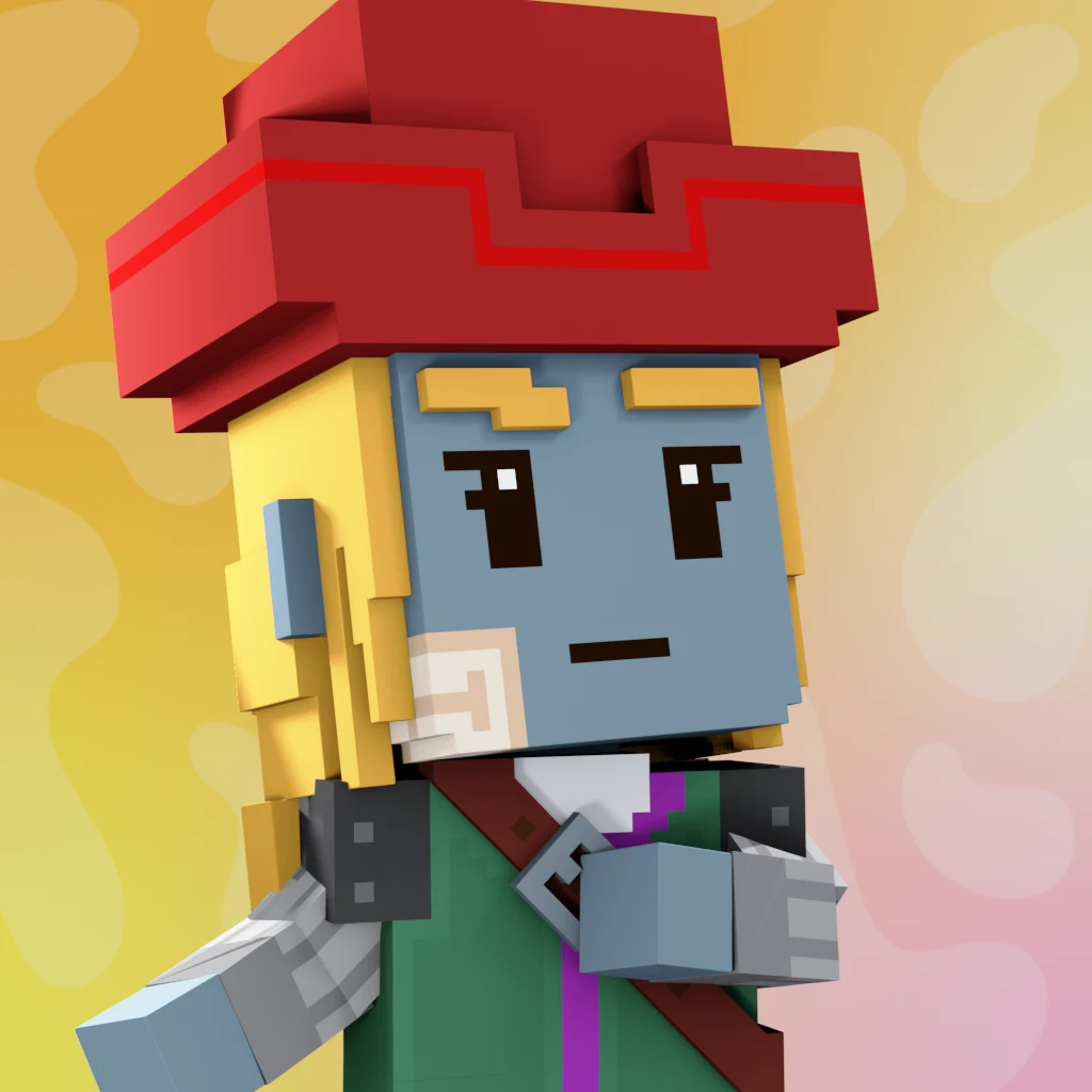 Pirate #1927 voxel render