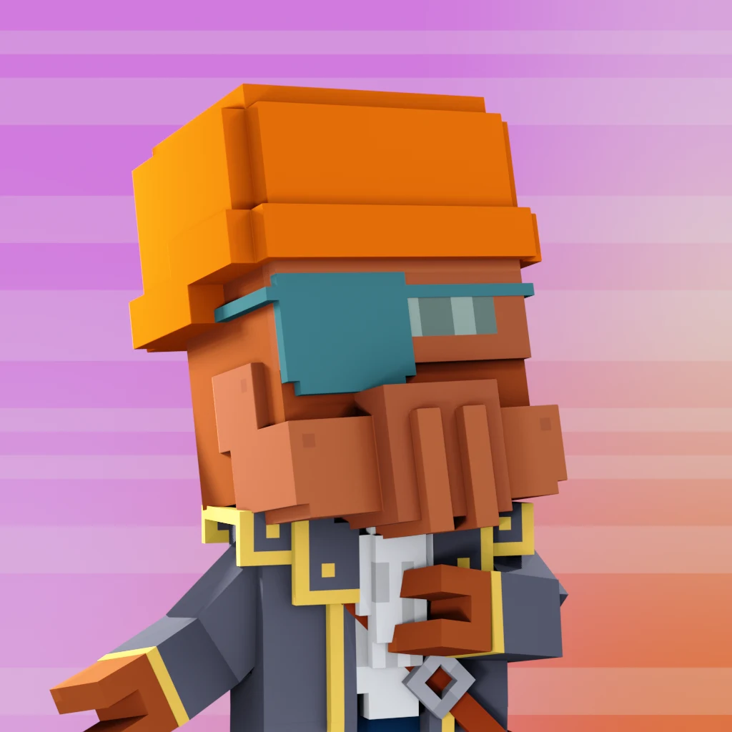Pirate #1947 voxel render