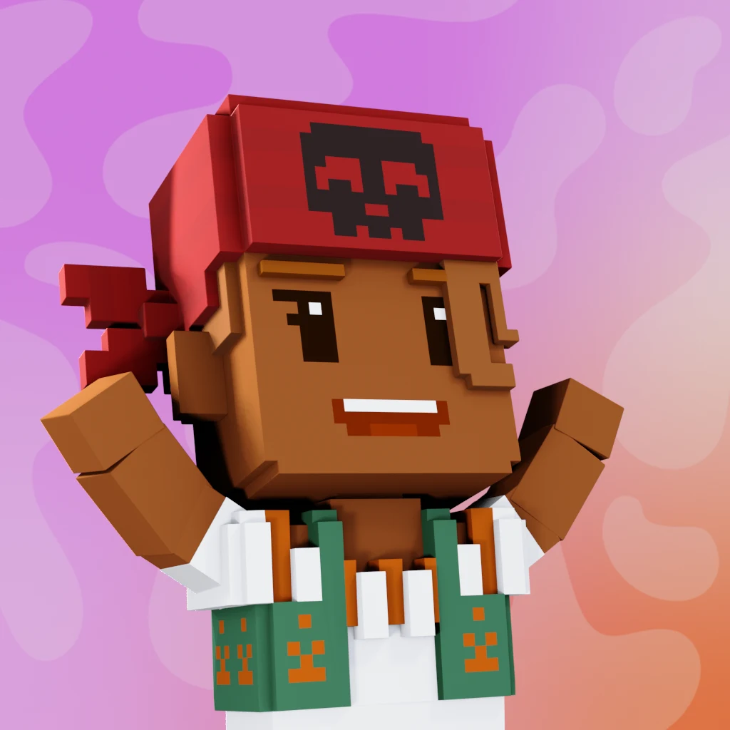 Pirate #1960 voxel render