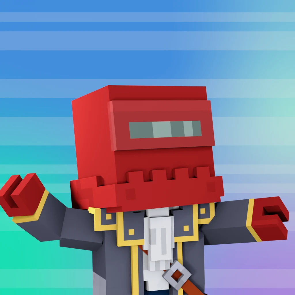 Pirate #1961 voxel render