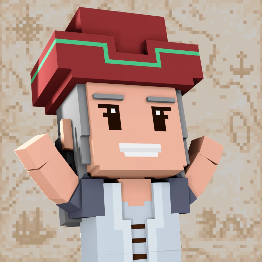Pirate #1970 voxel render