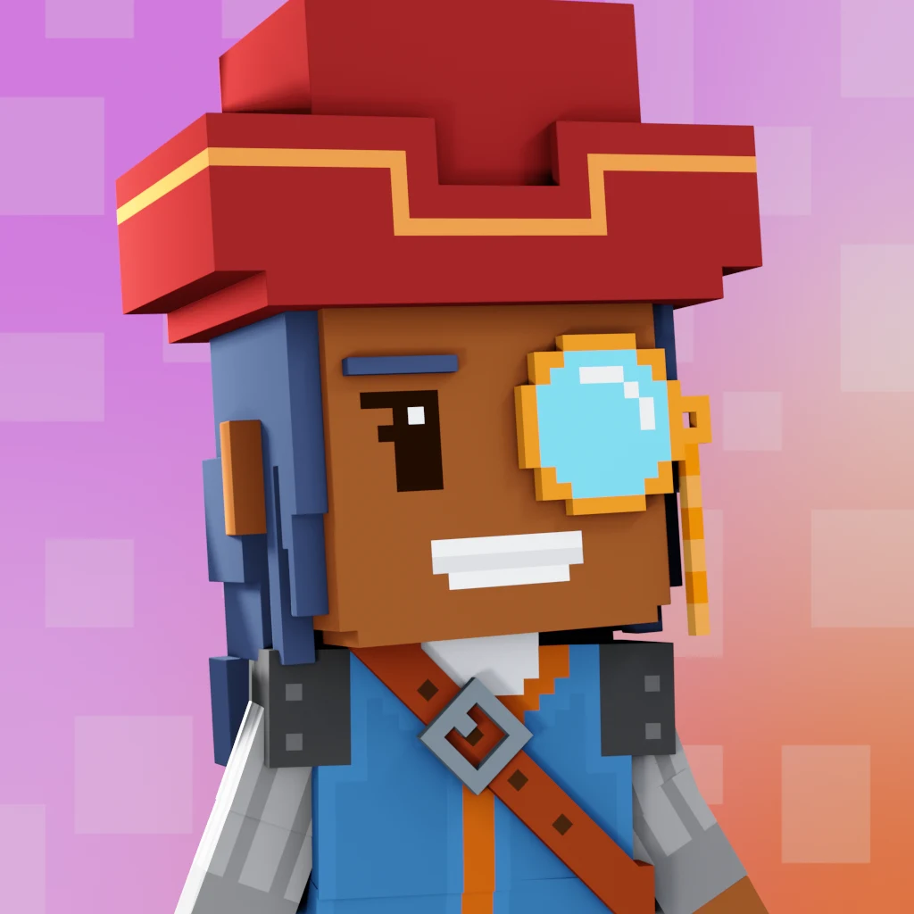Pirate #1982 voxel render