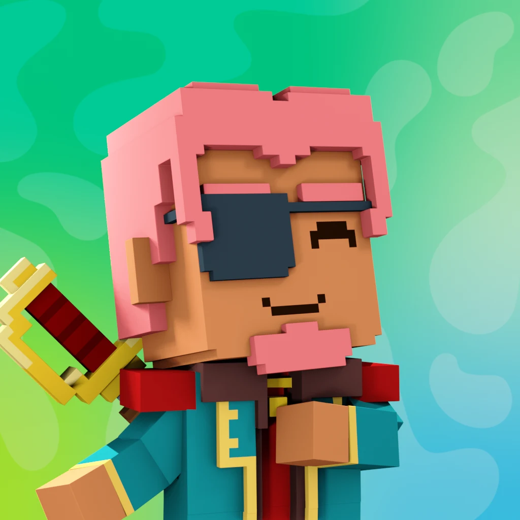 Pirate #1984 voxel render
