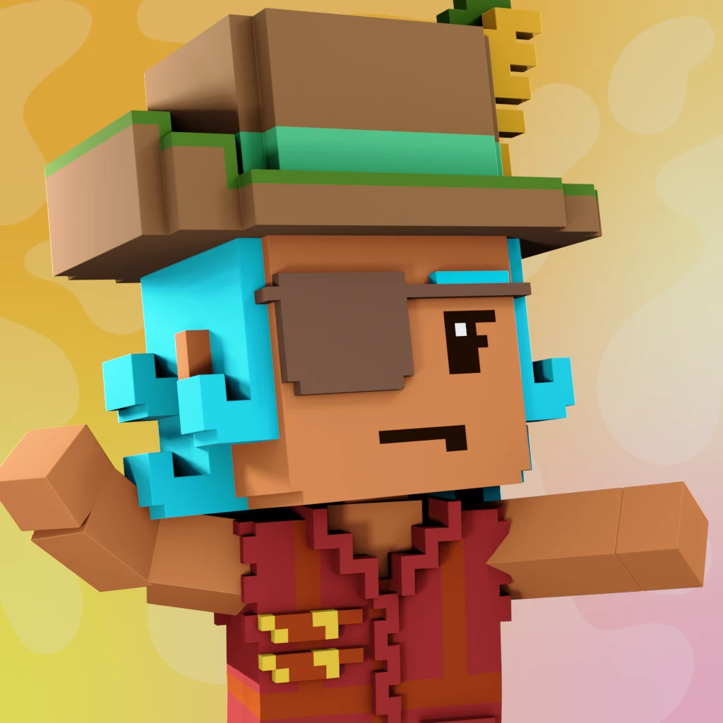 Pirate #1995 voxel render