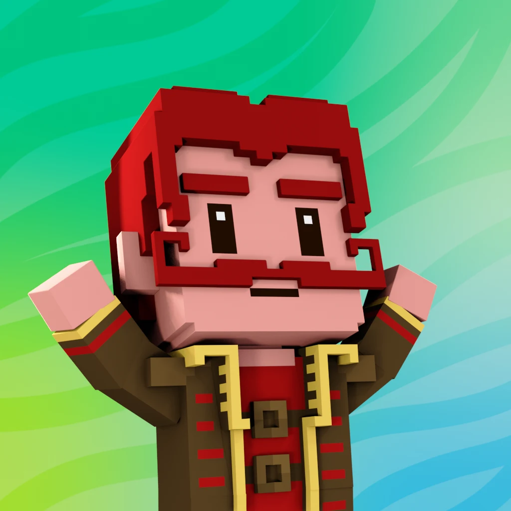 Pirate #1998 voxel render