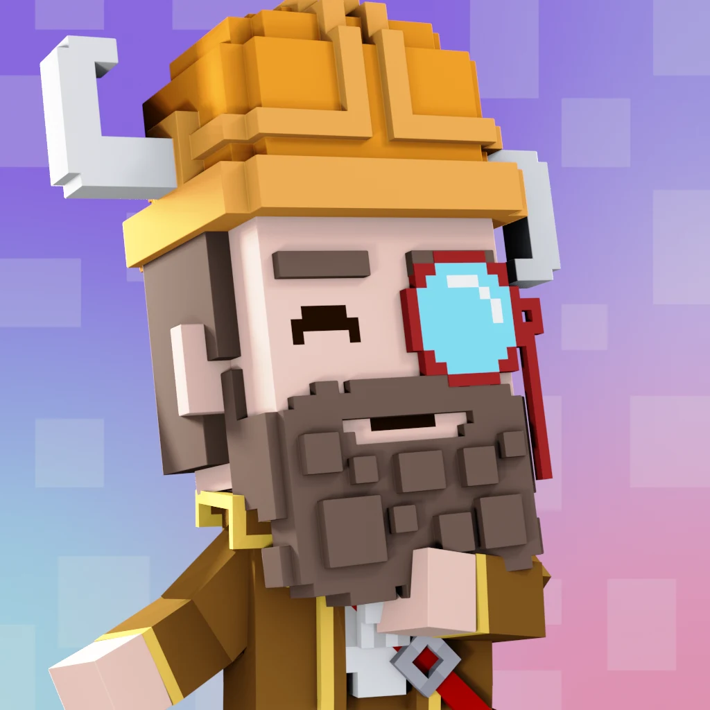 Pirate #2039 voxel render
