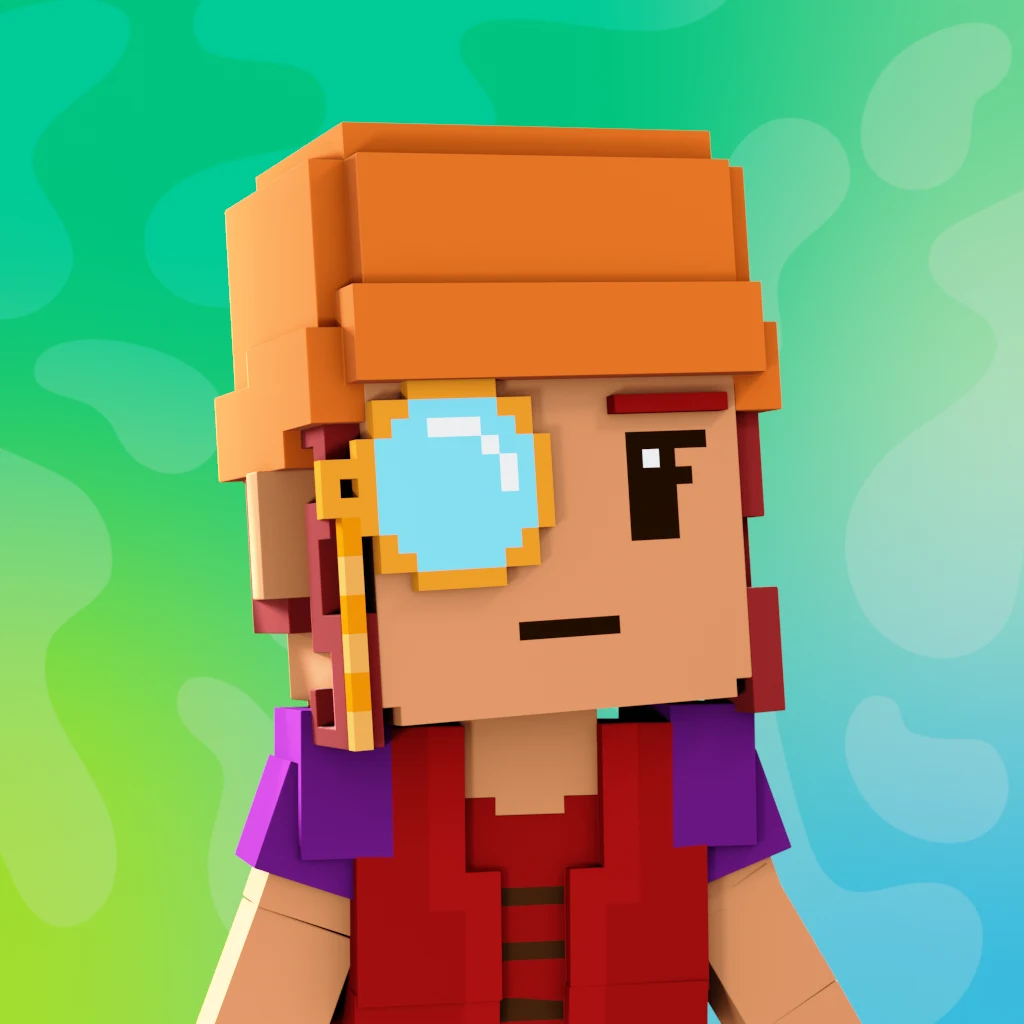 Pirate #2061 voxel render
