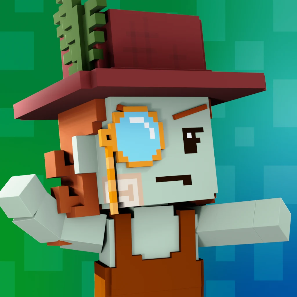 Pirate #2083 voxel render