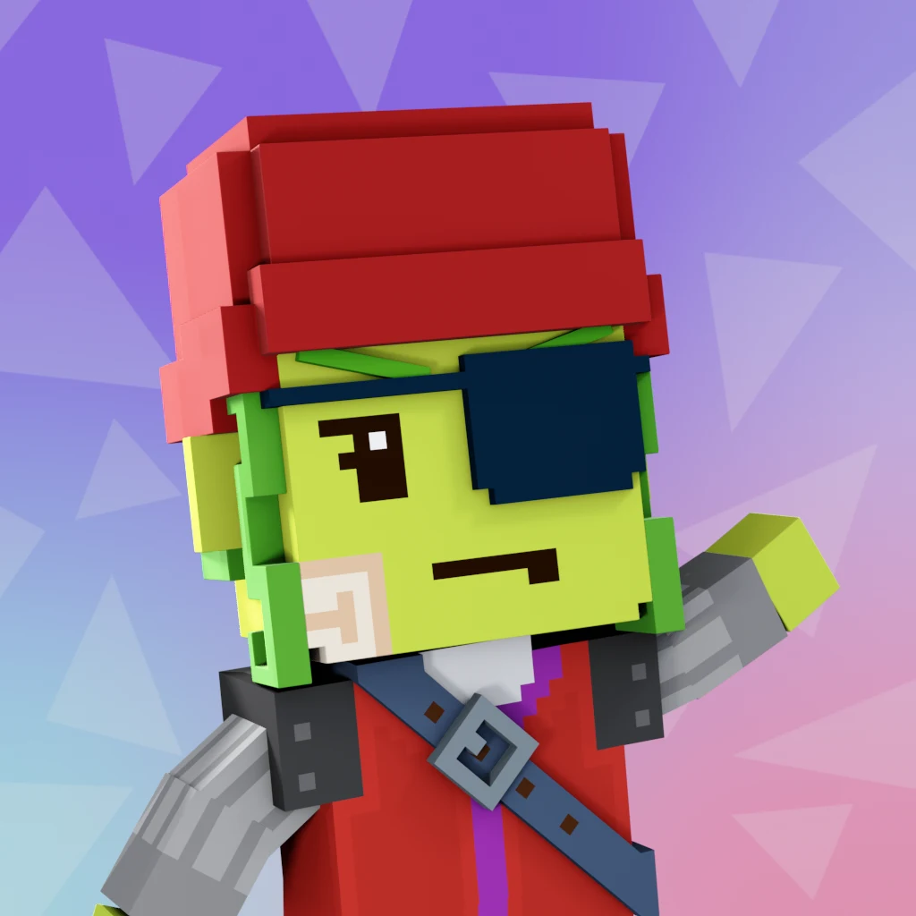 Pirate #2107 voxel render