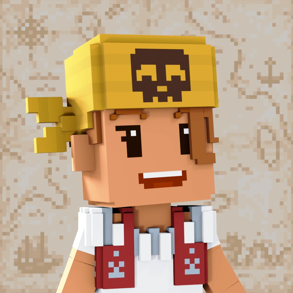 Pirate #2128 voxel render