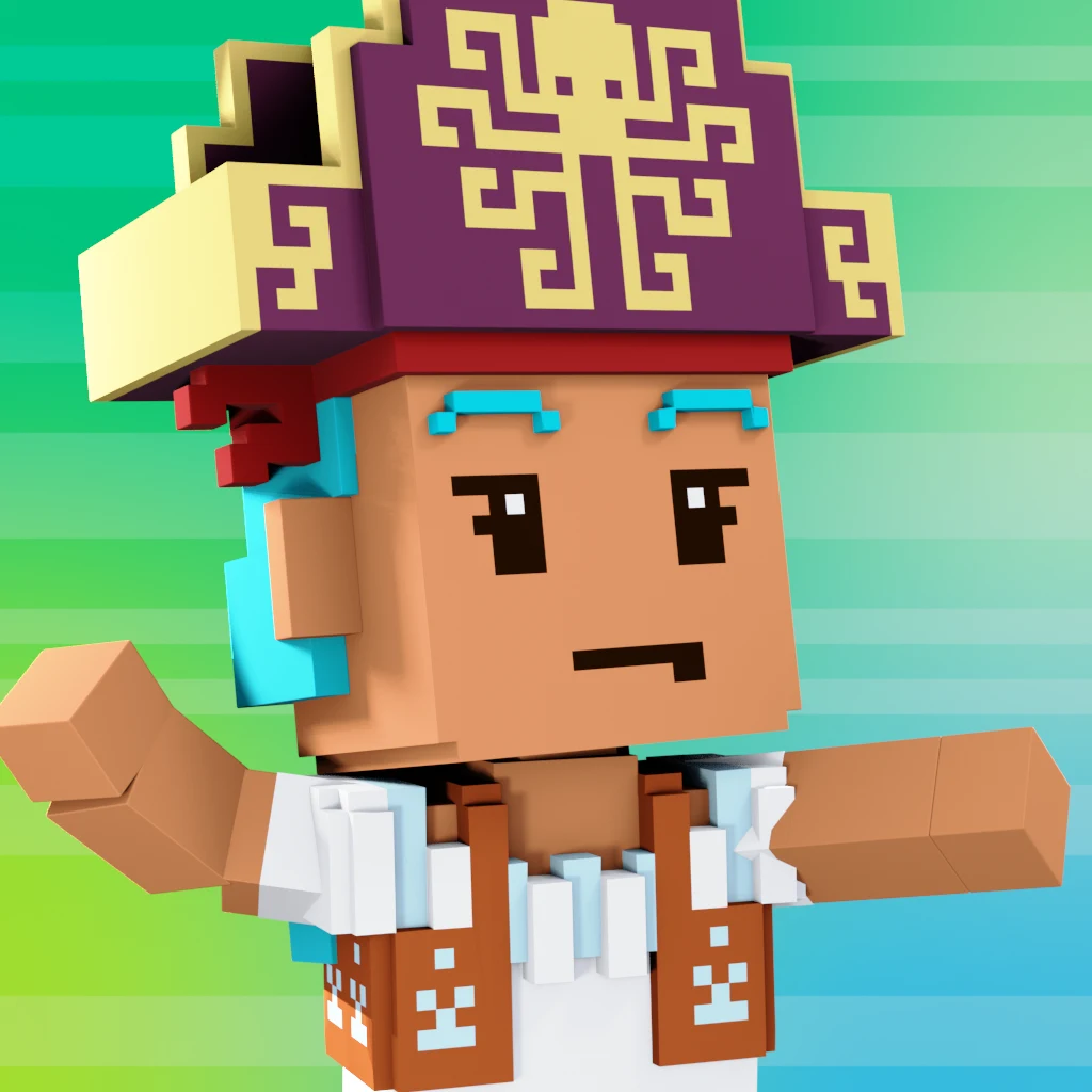 Pirate #2140 voxel render