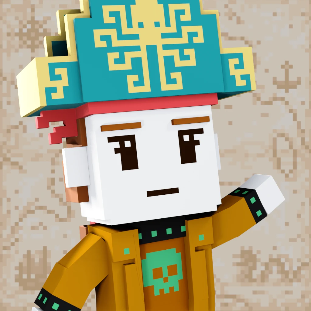 Pirate #2152 voxel render