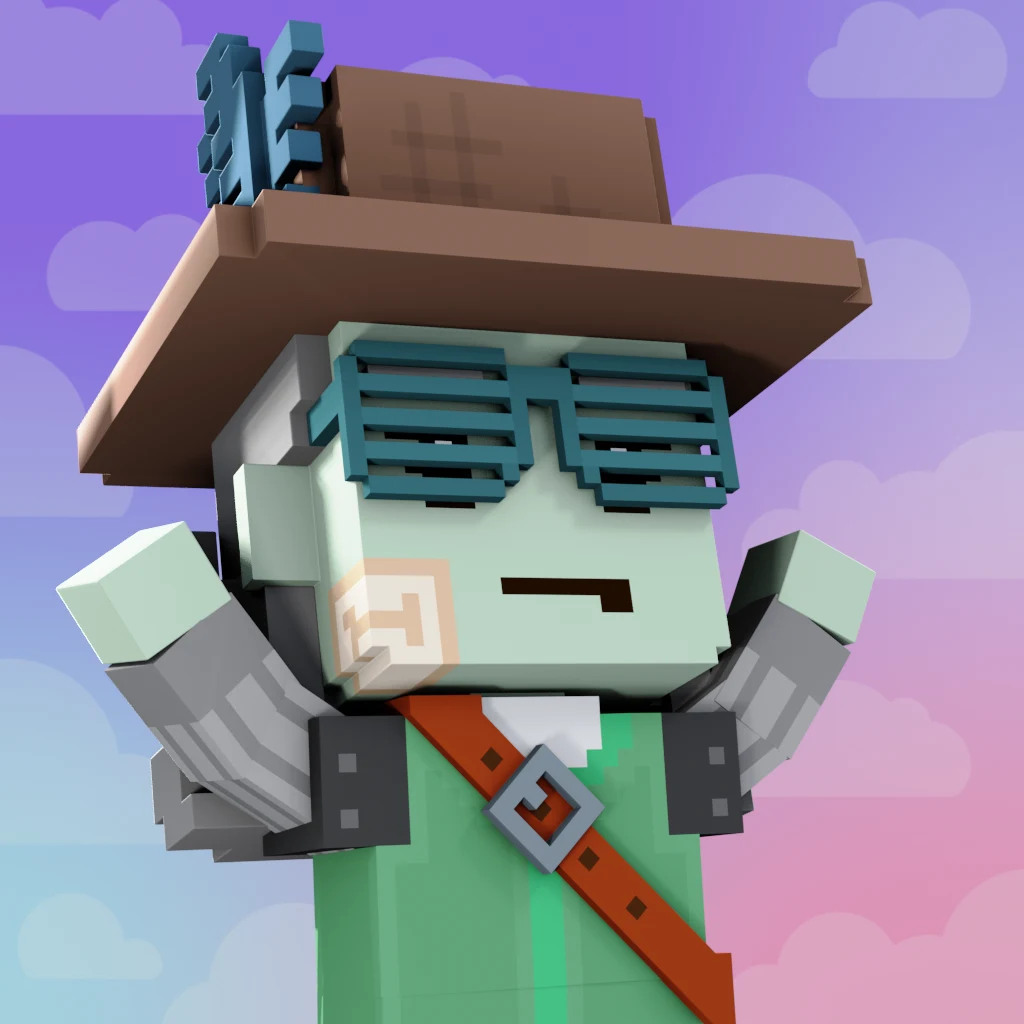 Pirate #2159 voxel render
