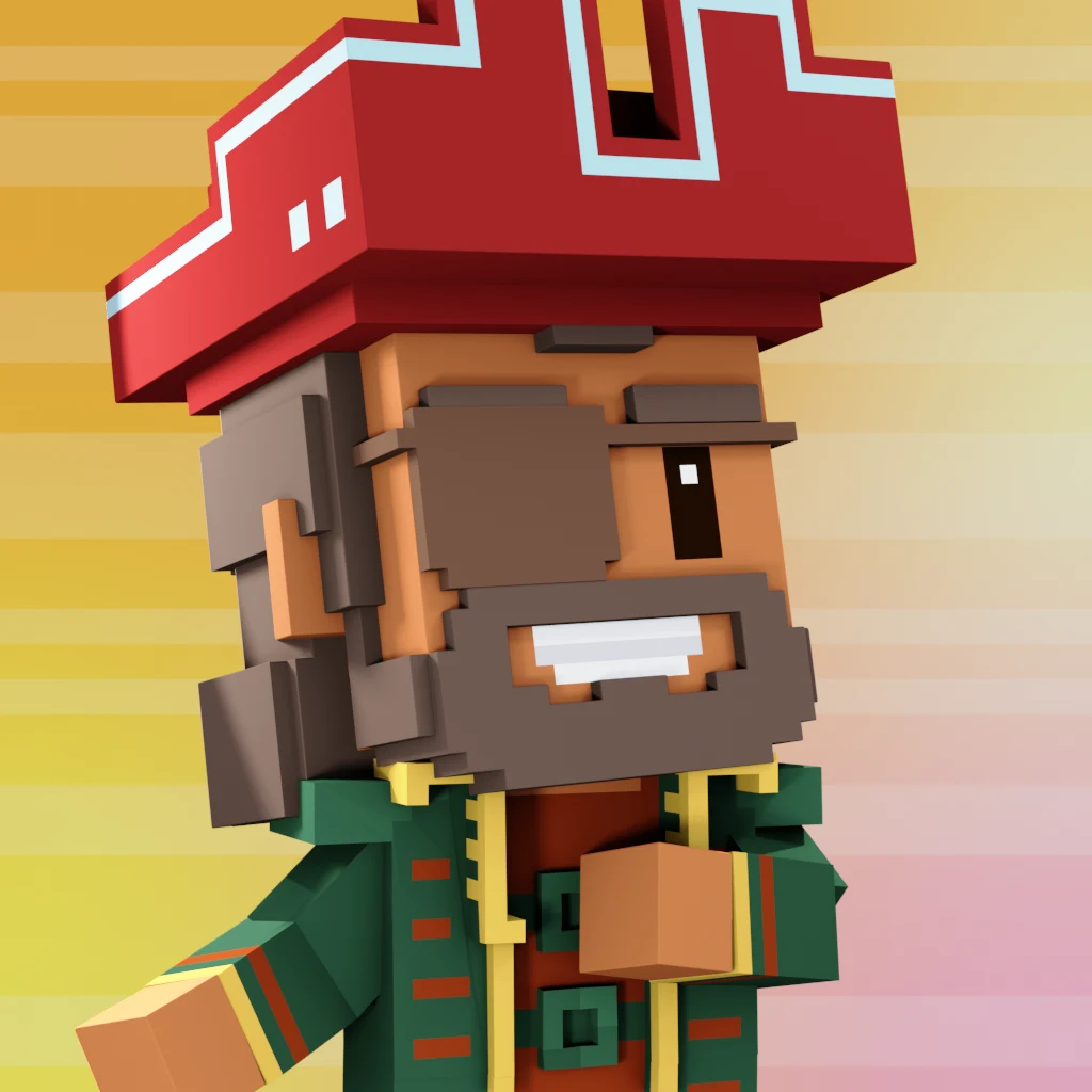 Pirate #2169 voxel render